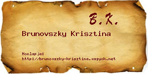 Brunovszky Krisztina névjegykártya